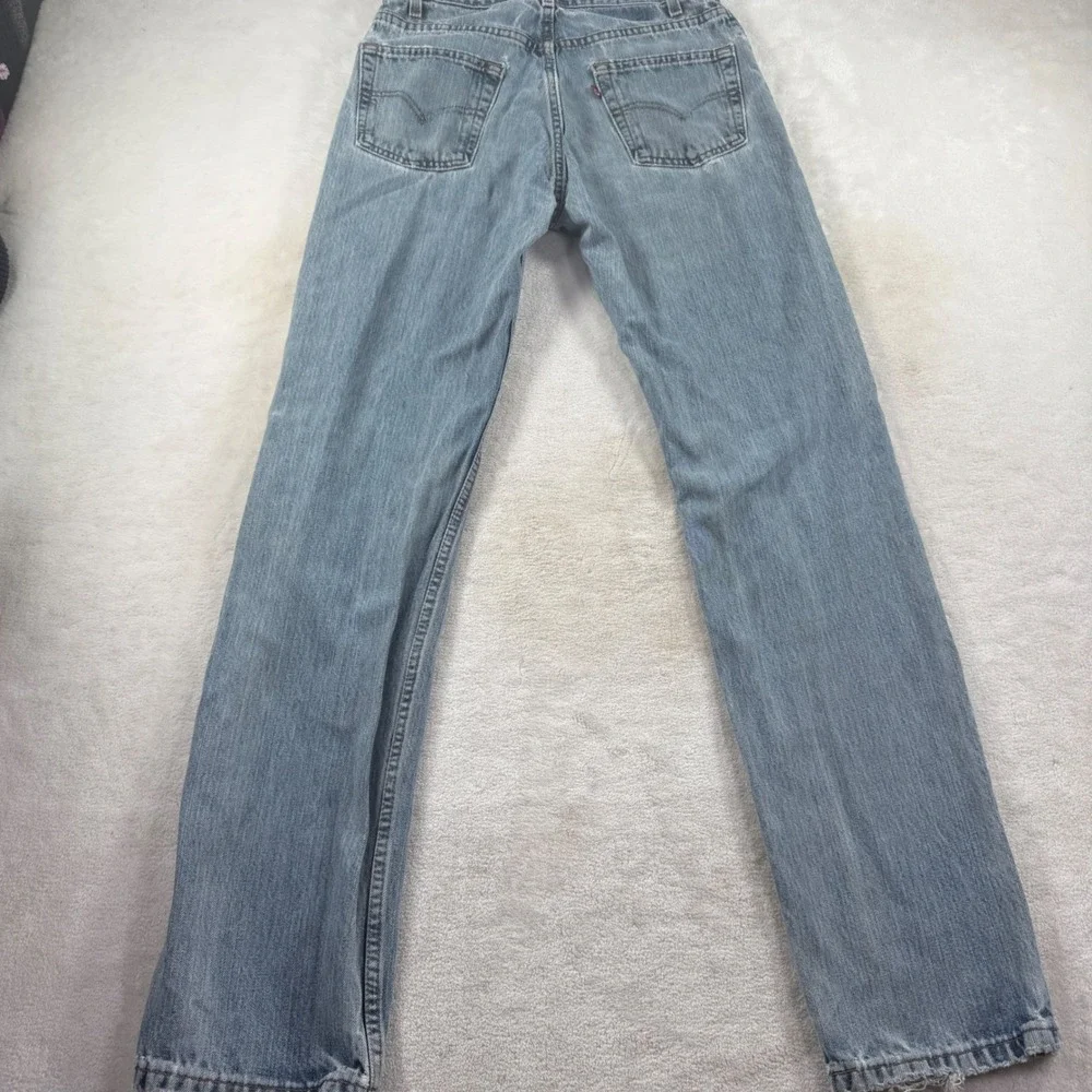 Vintage Levis 505 Mens Jeans 31x34 Light Wash Straight Leg Denim Made in USA